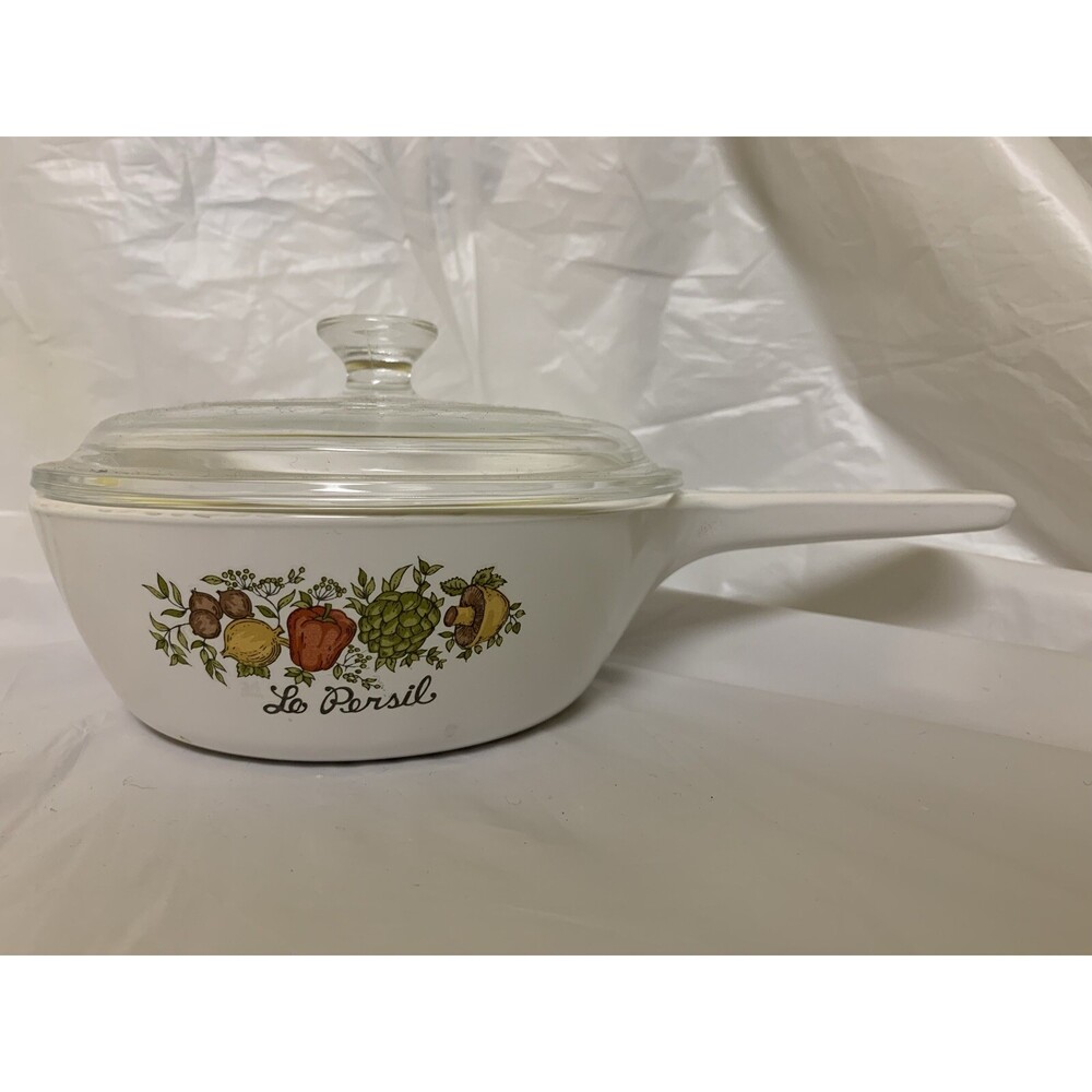 Corning Ware Spice of Life 1 Pint Round Sauce Pan‎ With Handle/Lid P-81-B